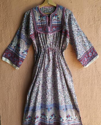 Vintage 70s Indian cotton gauze dress