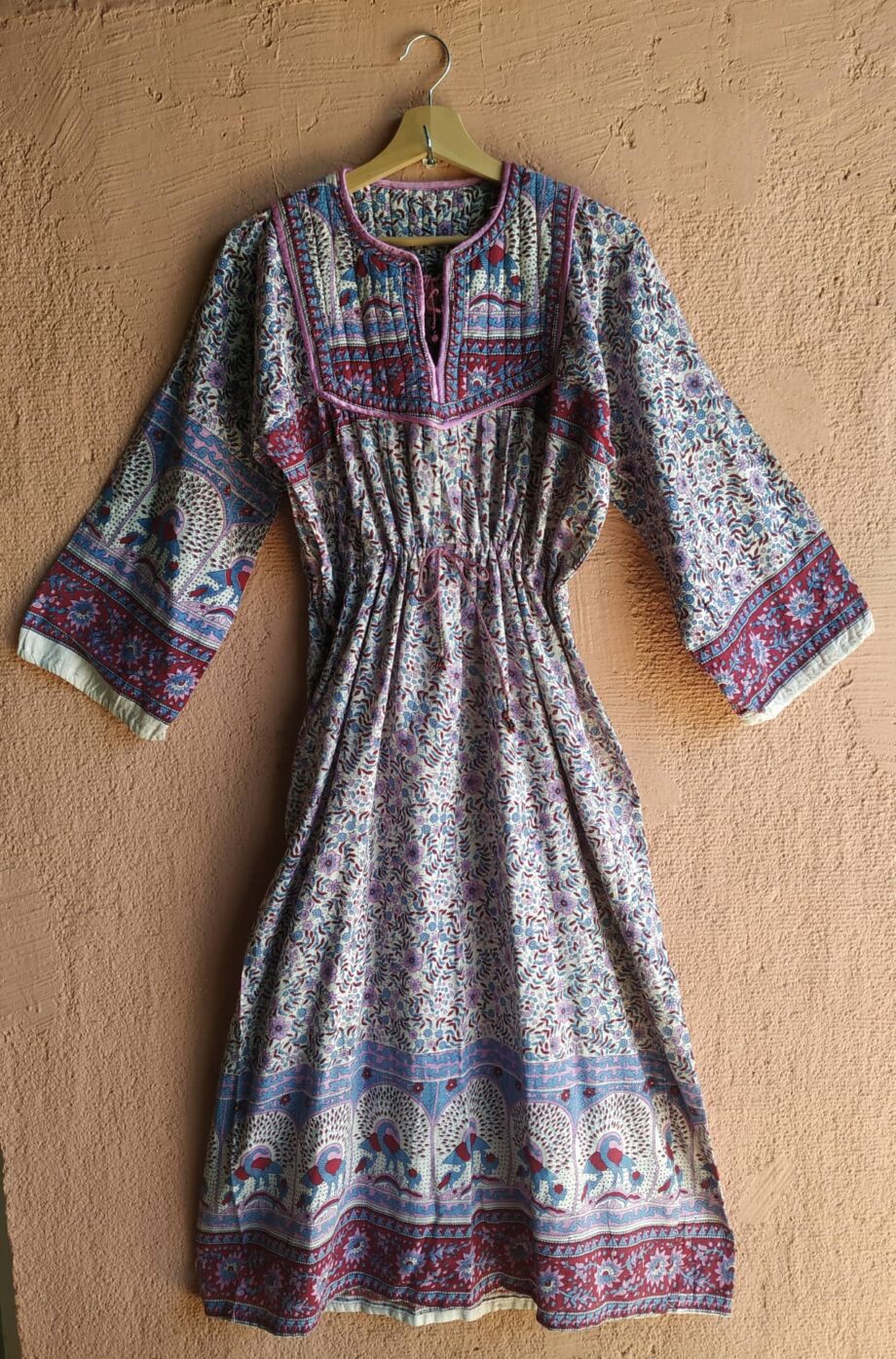 Vintage 70s Indian cotton gauze dress