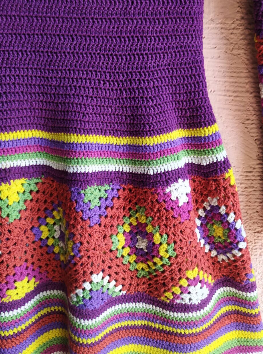 Vintage Handmade Crochet 70s Dress 2