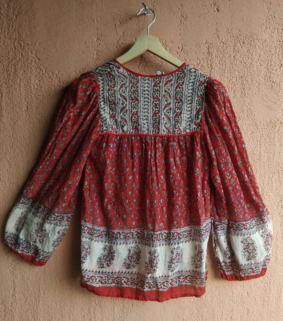 Vintage Indian Gauze Cotton Top 1