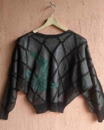 Vintage Patchwork Leather Top