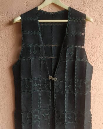 Vintage Suede Patchwork Waistcoat 1