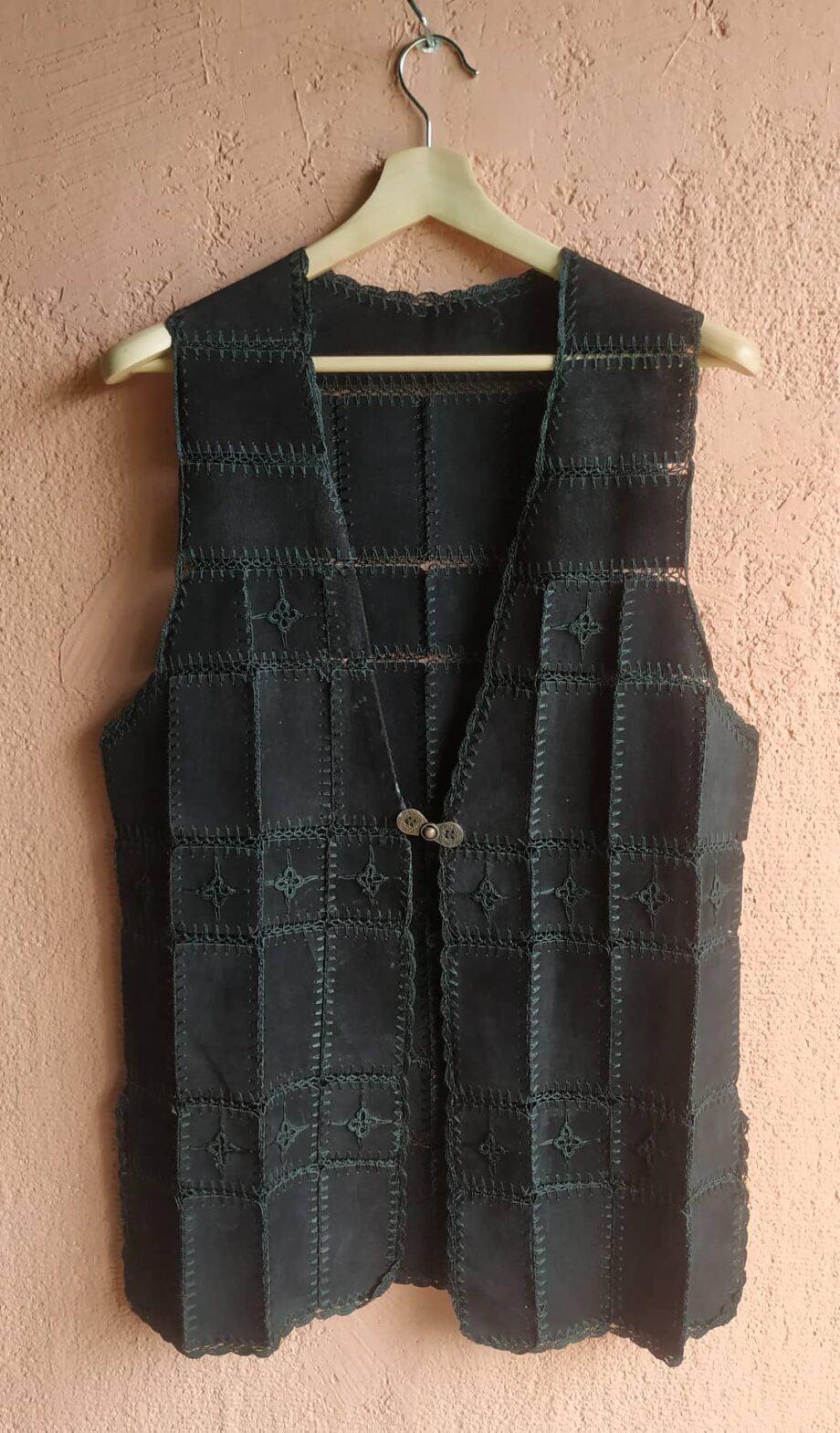 Vintage Suede Patchwork Waistcoat 1