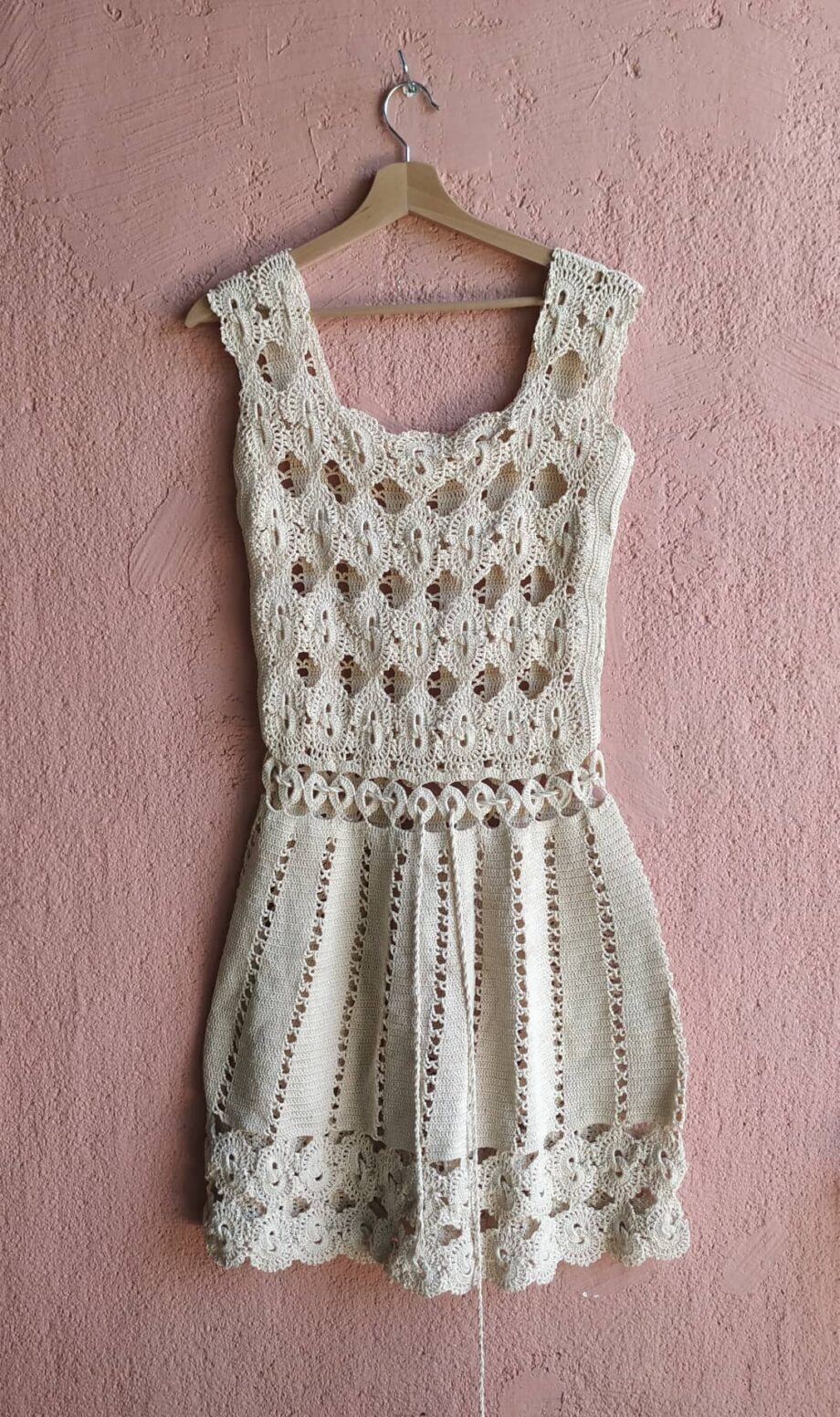 Vintage 70s Handmade Crochet Dress