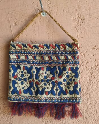 Vintage Hand Embroidered Clutch Bag