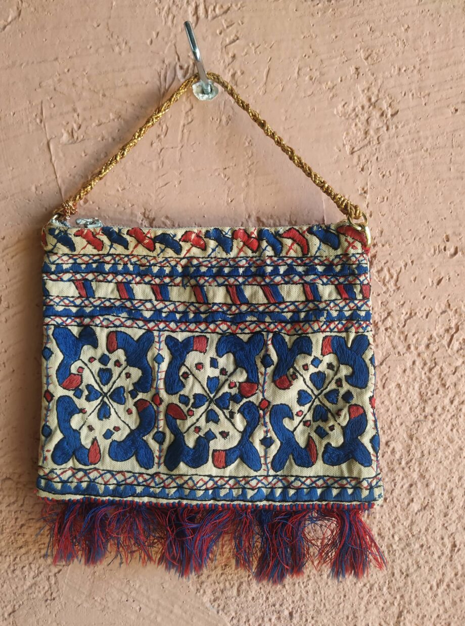 Vintage Hand Embroidered Clutch Bag