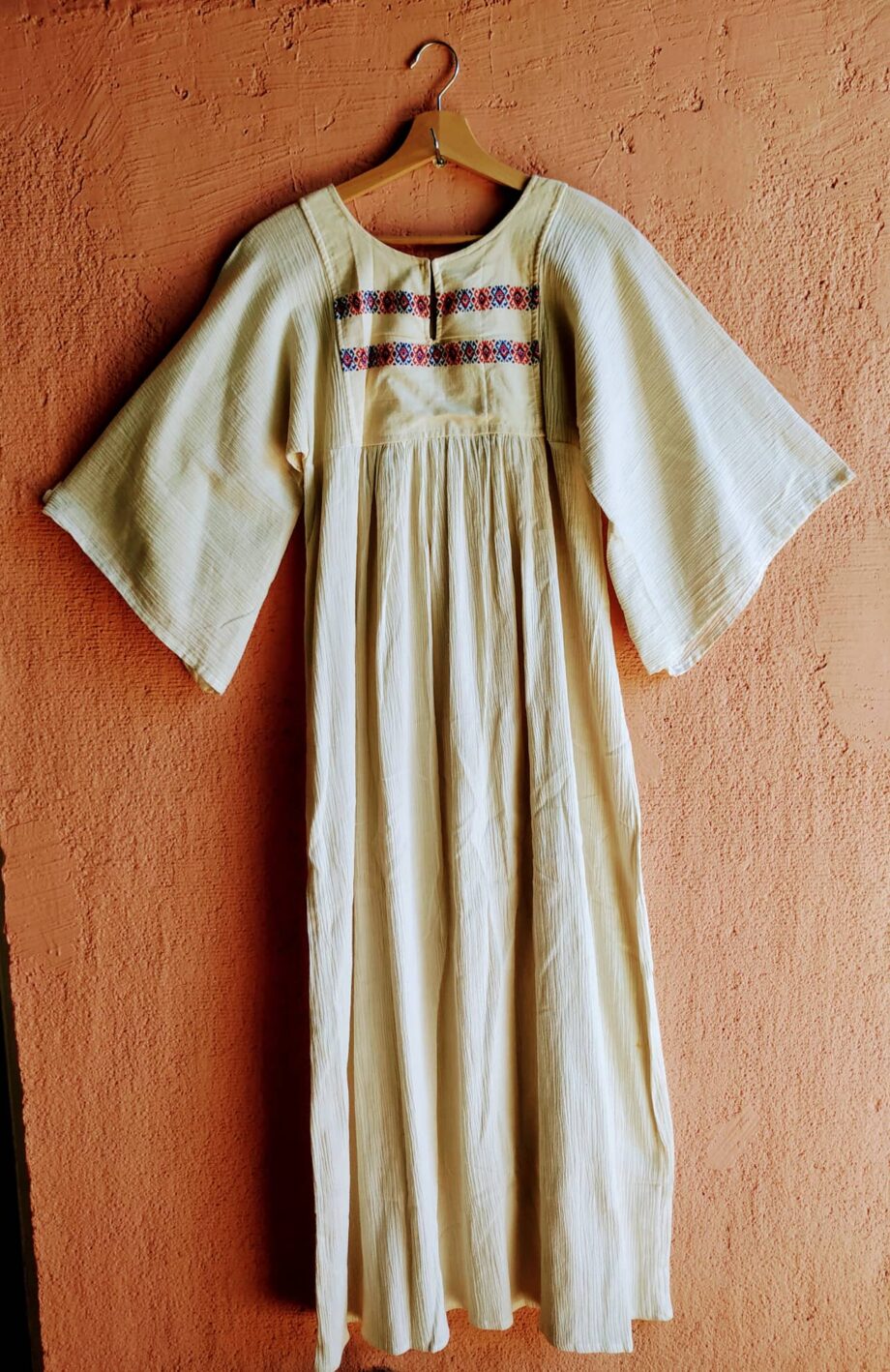 Vintage Cotton 70s Greek Dress 1