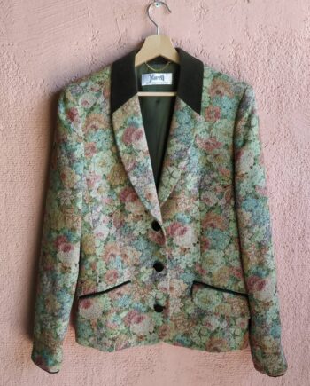 Vintage Tapestry Jacket with Velvet detail