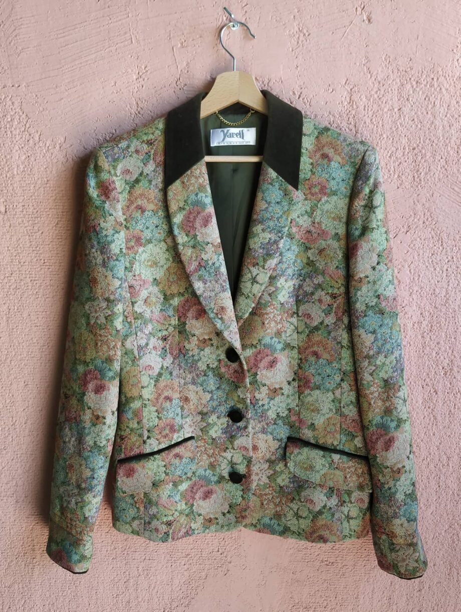 Vintage Tapestry Jacket with Velvet detail