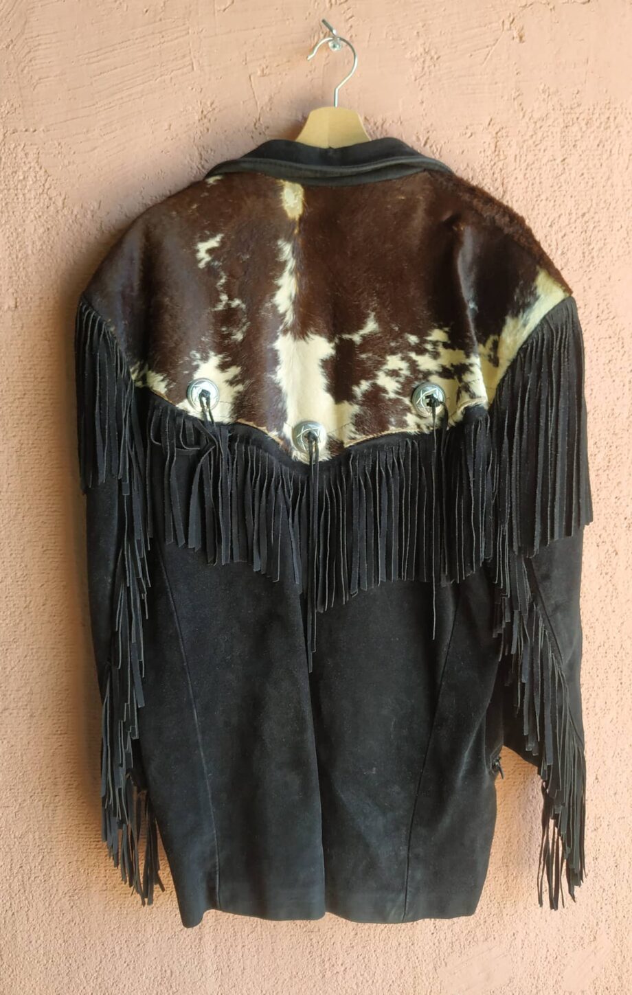 Vintage Fringe Suede Navajo Jacket with Pony details 1